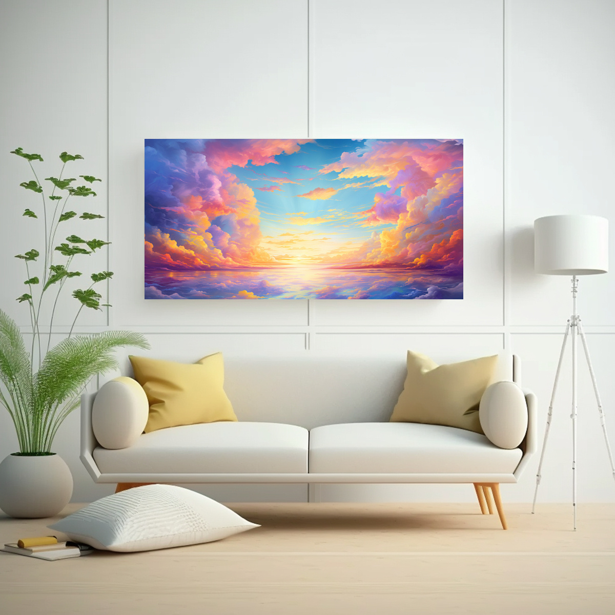 cuadro-decorativo-de-tela-en-bastidor-amanecer-y-atardecer-con-arco-ris-y-morado-1