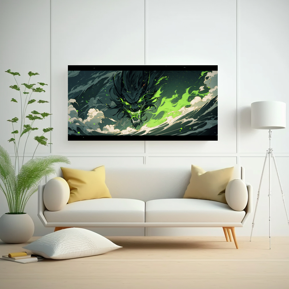 cuadro-decorativo-detalle-de-dragon-en-colores-verdes-atm-sfera-neonoir-neo-pop-1