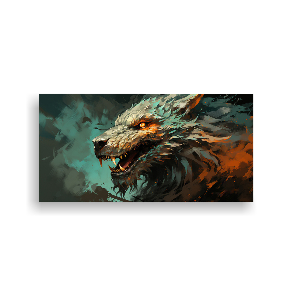 cuadro-decorativo-drag-n-verde-y-naranja-en-ambiente-neonoir