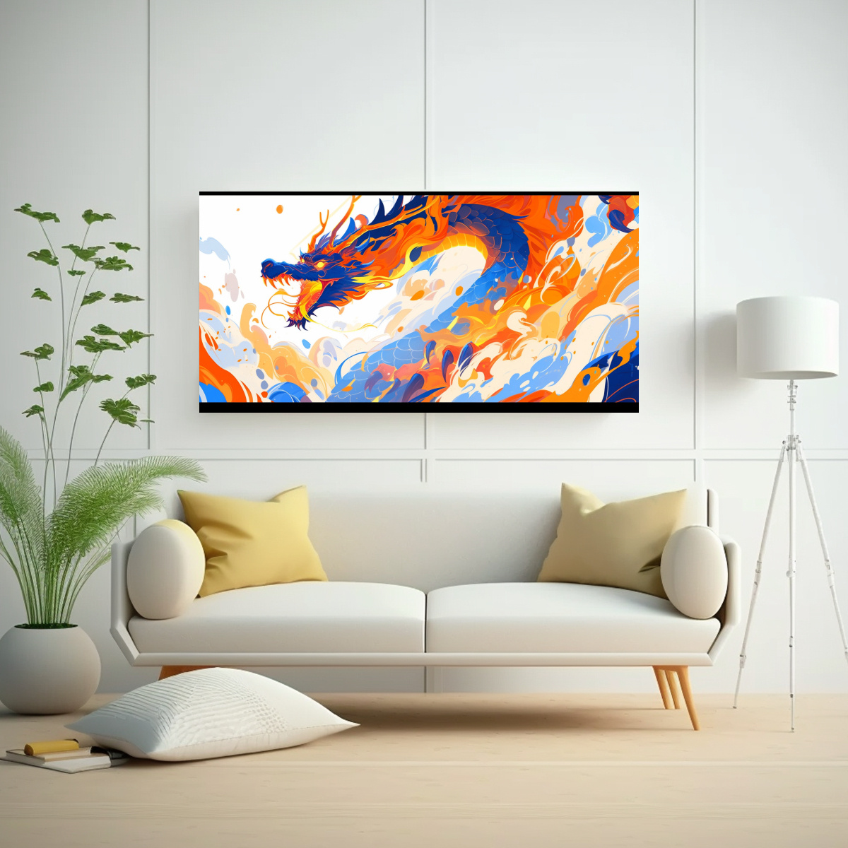 cuadro-decorativo-horizontal-drag-n-naranja-y-azul-ambiente-neonoir-1