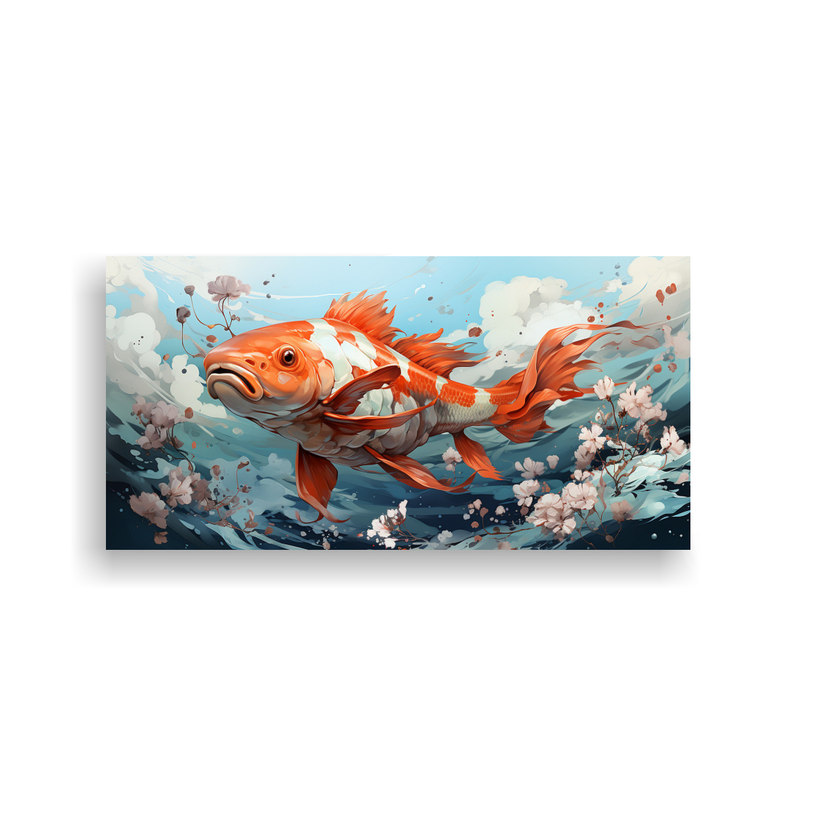 cuadro-decorativo-koi-en-colores-menta-estilo-neo-pop-art-