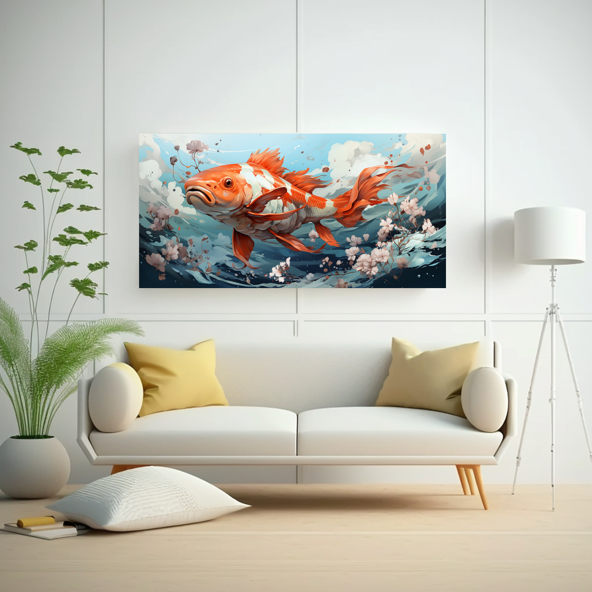 cuadro-decorativo-koi-en-colores-menta-estilo-neo-pop-art-1-1