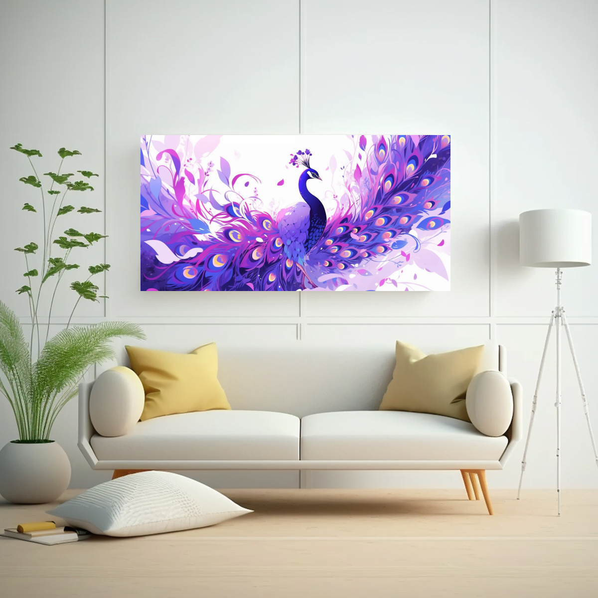 cuadro-decorativo-movimiento-hogar-estilo-neopop-pavo-real-morado-1-1