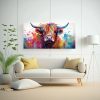cuadro-decorativo-neo-pop-de-vaca-de-las-highlands-en-colores-arco-ris-y-blanco-1