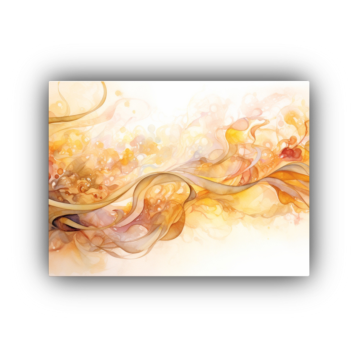 Cuadro Decorativo Swirls Dorados Y Color Fluido Sofisticado - ¡Compra ...