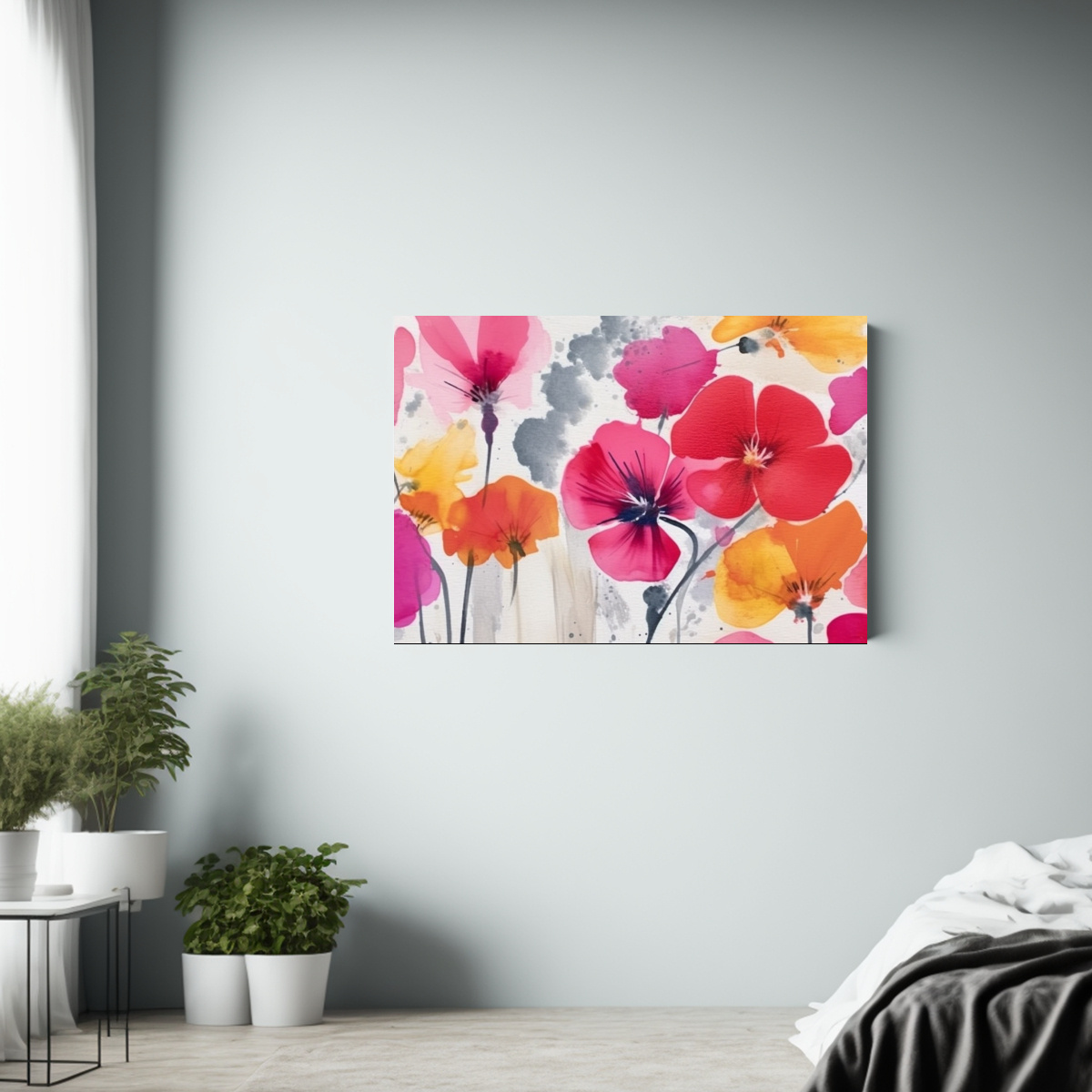 cuadro-dibujo-geranios-bohemio-minimalista-con-pinceladas-caprichosas-1