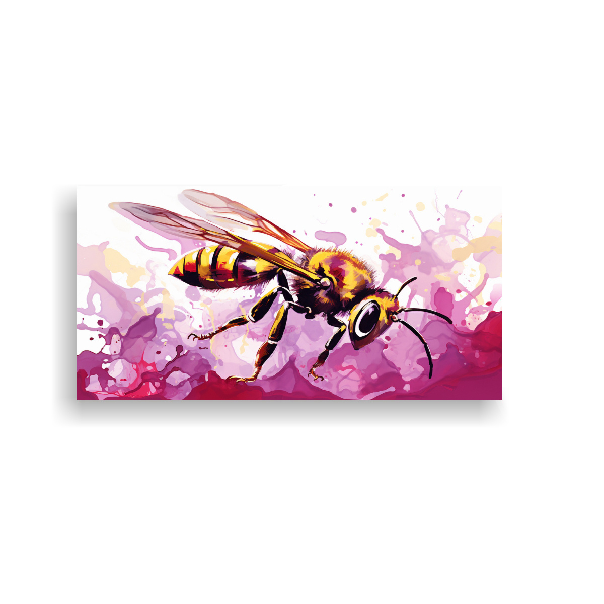 cuadro-dibujo-original-avispa-en-berenjena-y-borgo-a-arte-pop-neo-deco