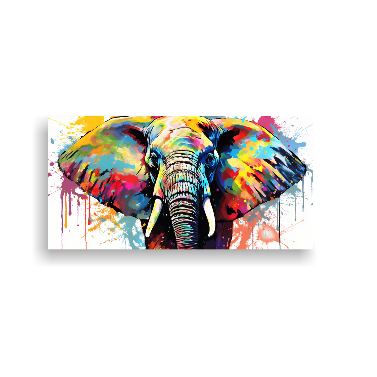 cuadro-elefante-sabana-arco-ris-y-negro-estilo-neo-pop