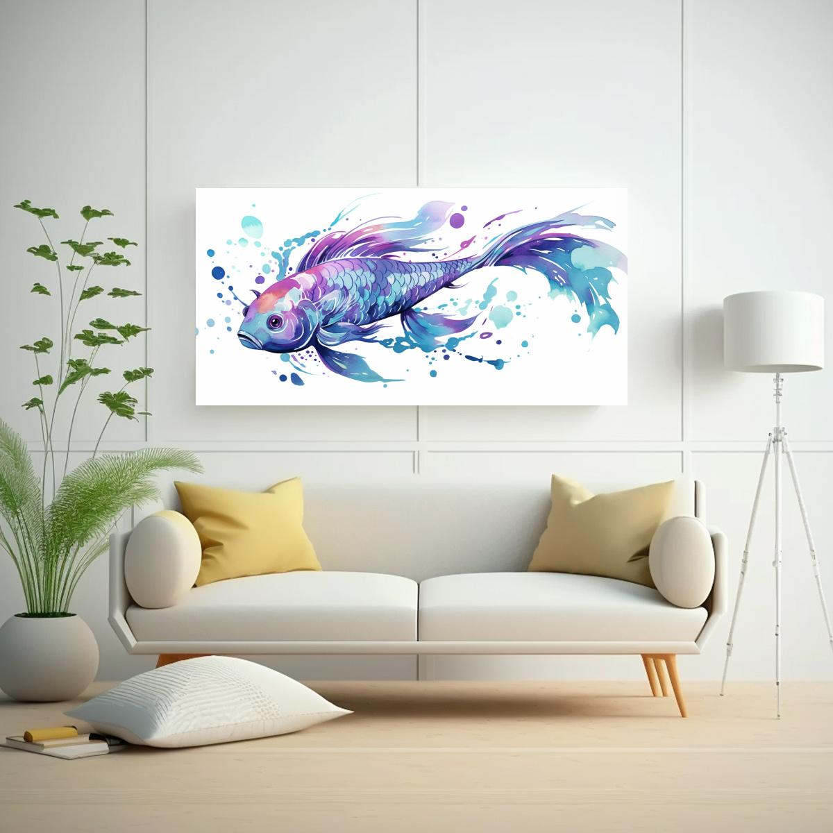 cuadro-en-bastidor-pez-koi-en-colores-p-rpura-y-aguamarina-pop-art-neo-1
