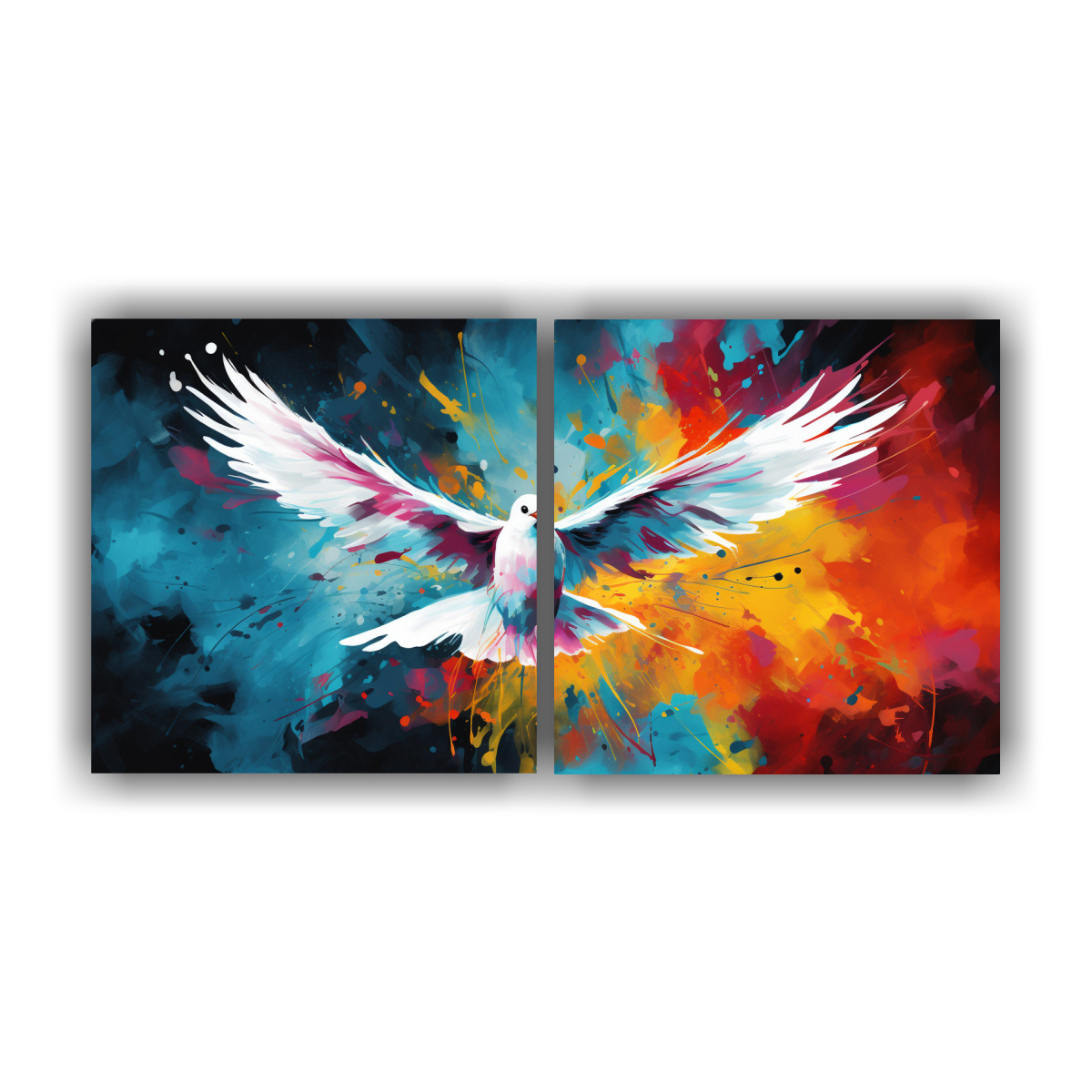 cuadro-equilibrio-visual-paloma-en-colores-vibrantes-y-negros-neo-pop-arte