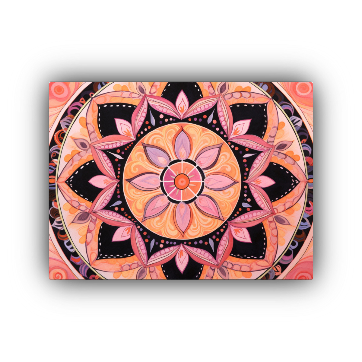 cuadro-floral-dise-o-urbano-en-rosa-y-naranja-en-bastidor