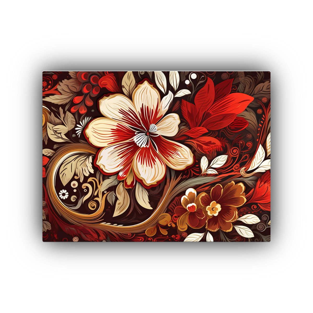 cuadro-floral-rojo-y-marr-n-con-ornamentos-en-alta-calidad