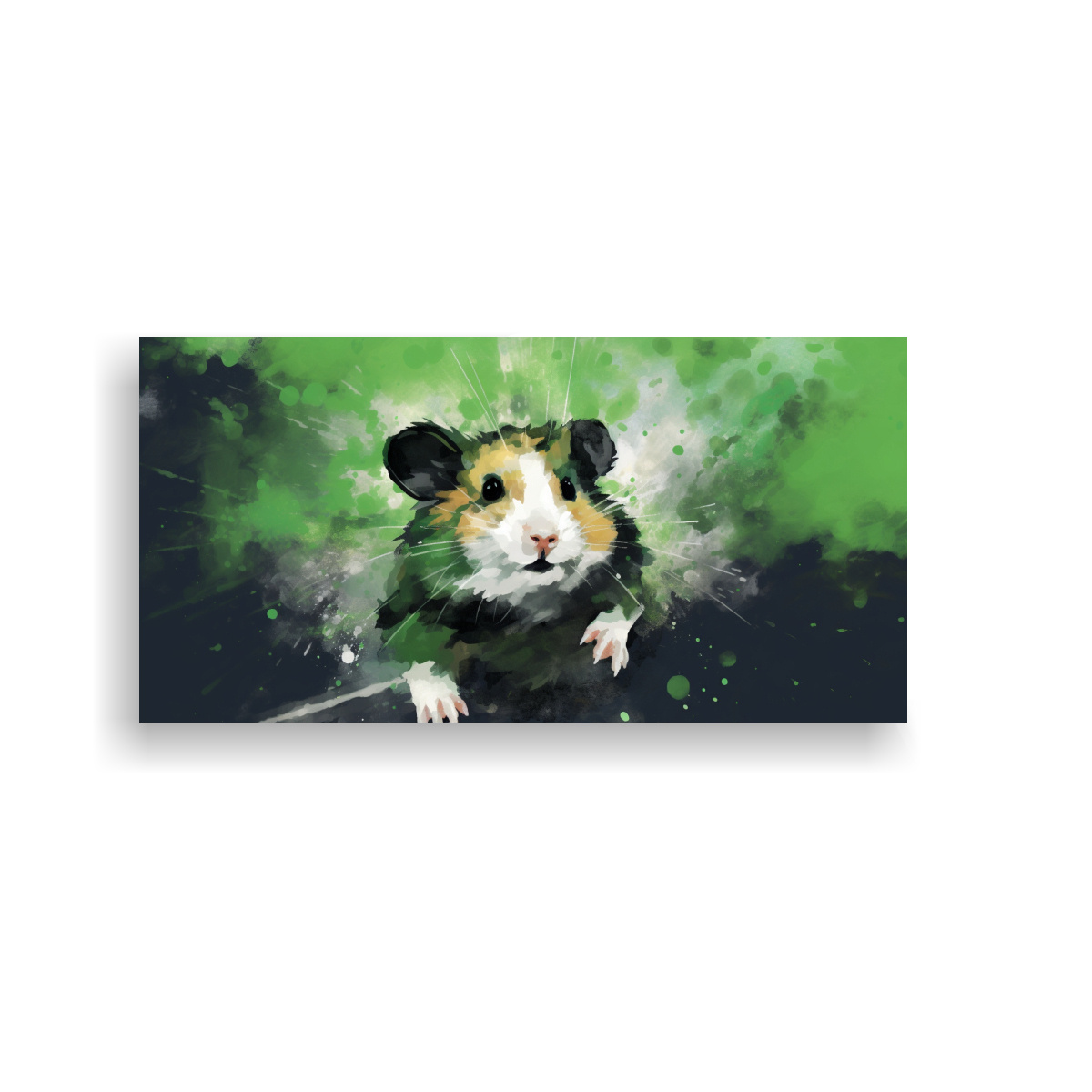 cuadro-imagen-poca-a-hamsters-en-tonos-verdes-estilo-neo-pop-arte
