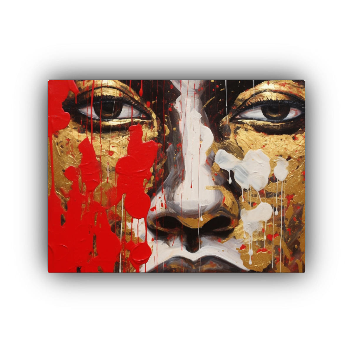 cuadro-impreso-arte-pared-vida-dorada-rojo-negro-blanco-