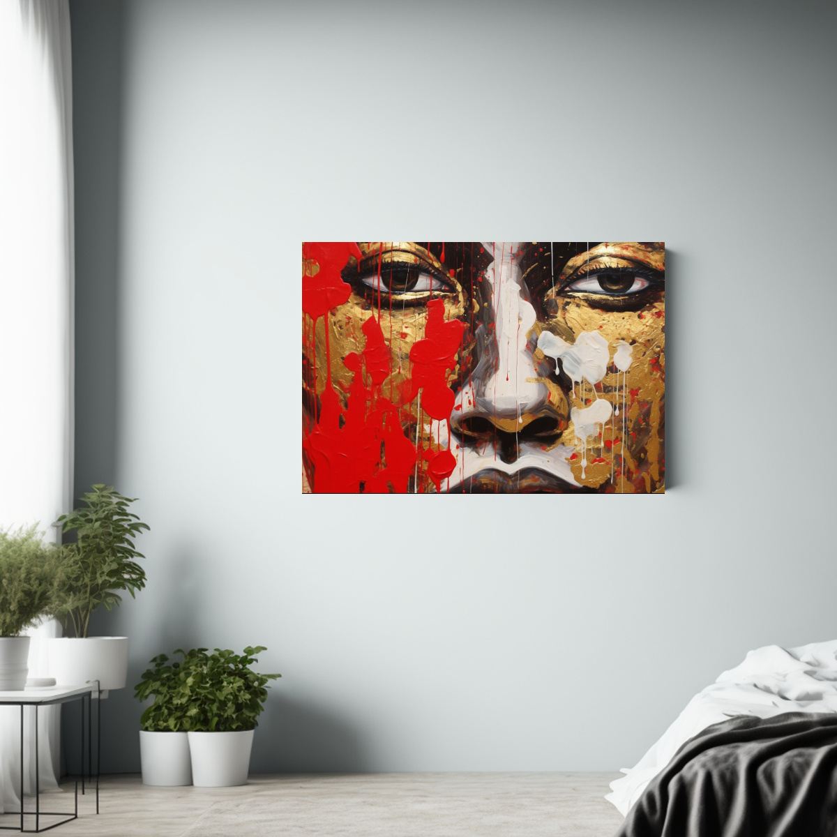 cuadro-impreso-arte-pared-vida-dorada-rojo-negro-blanco-1-1