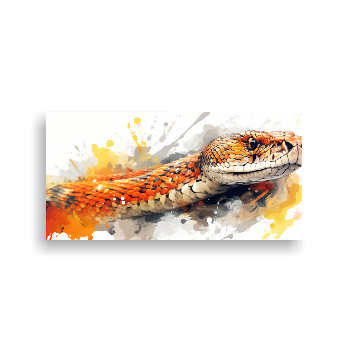 cuadro-juvenil-serpiente-en-acuarelas-y-colores-naranjas-estilo-neo-pop