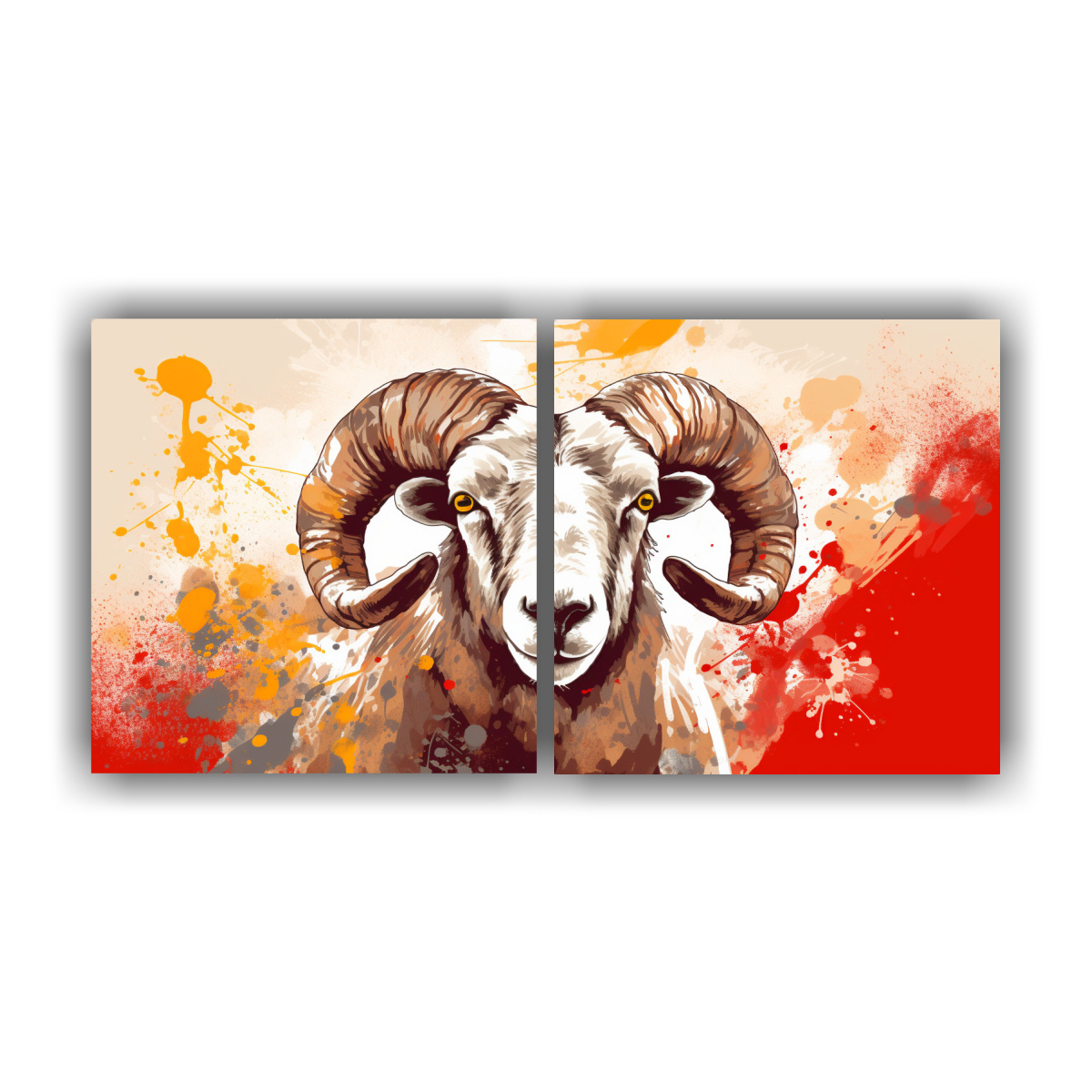 cuadro-lienzo-equilibrio-oveja-marr-n-y-roja-pop-art-neo-estilo-decorativo-