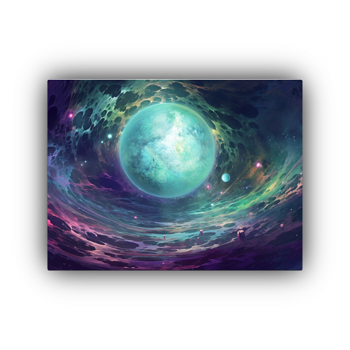 cuadro-lienzo-fotograf-a-enigm-tico-planeta-p-rpura-verde-burbujas