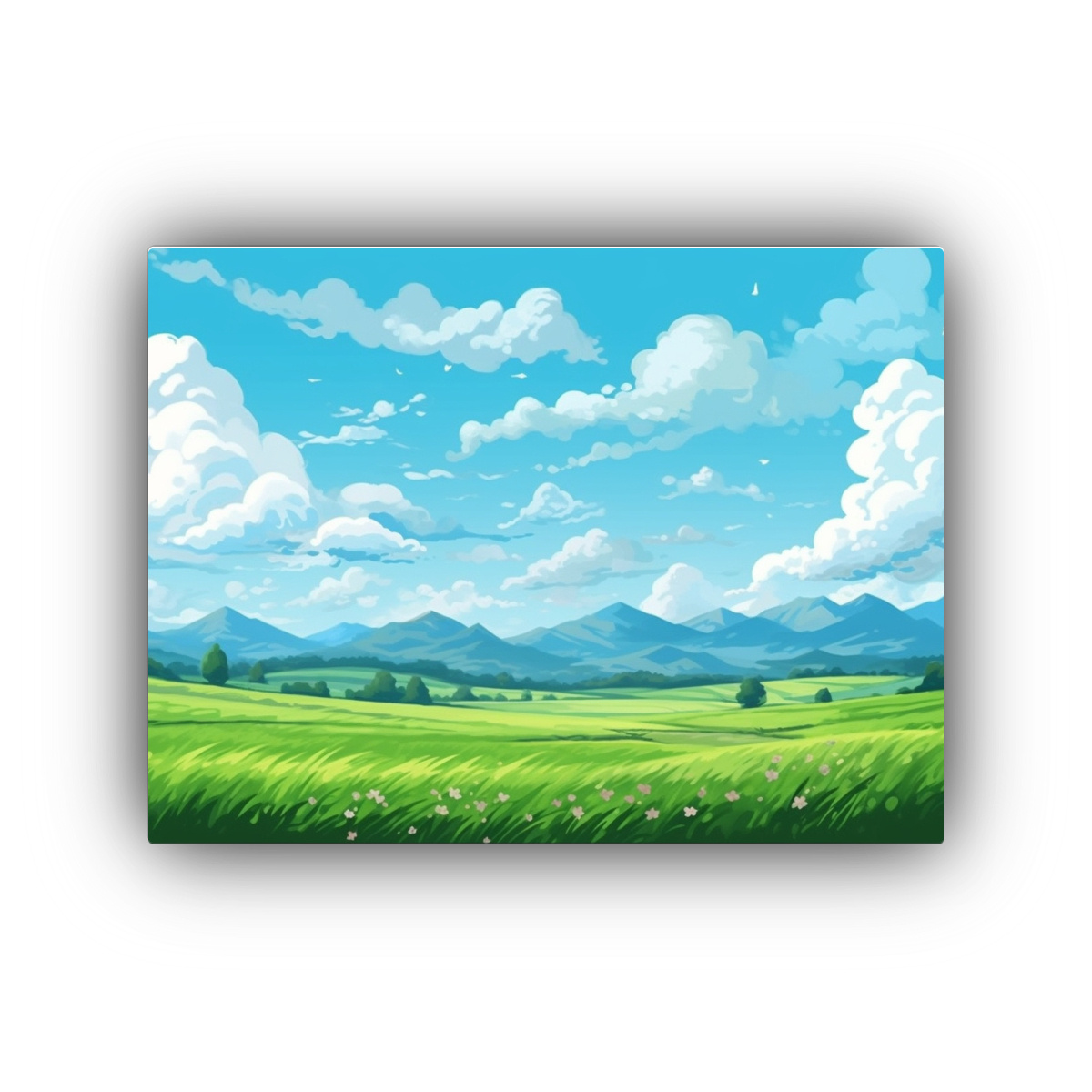 cuadro-lienzo-movimiento-figuras-cielo-azul-nubes-monta-as-verdes