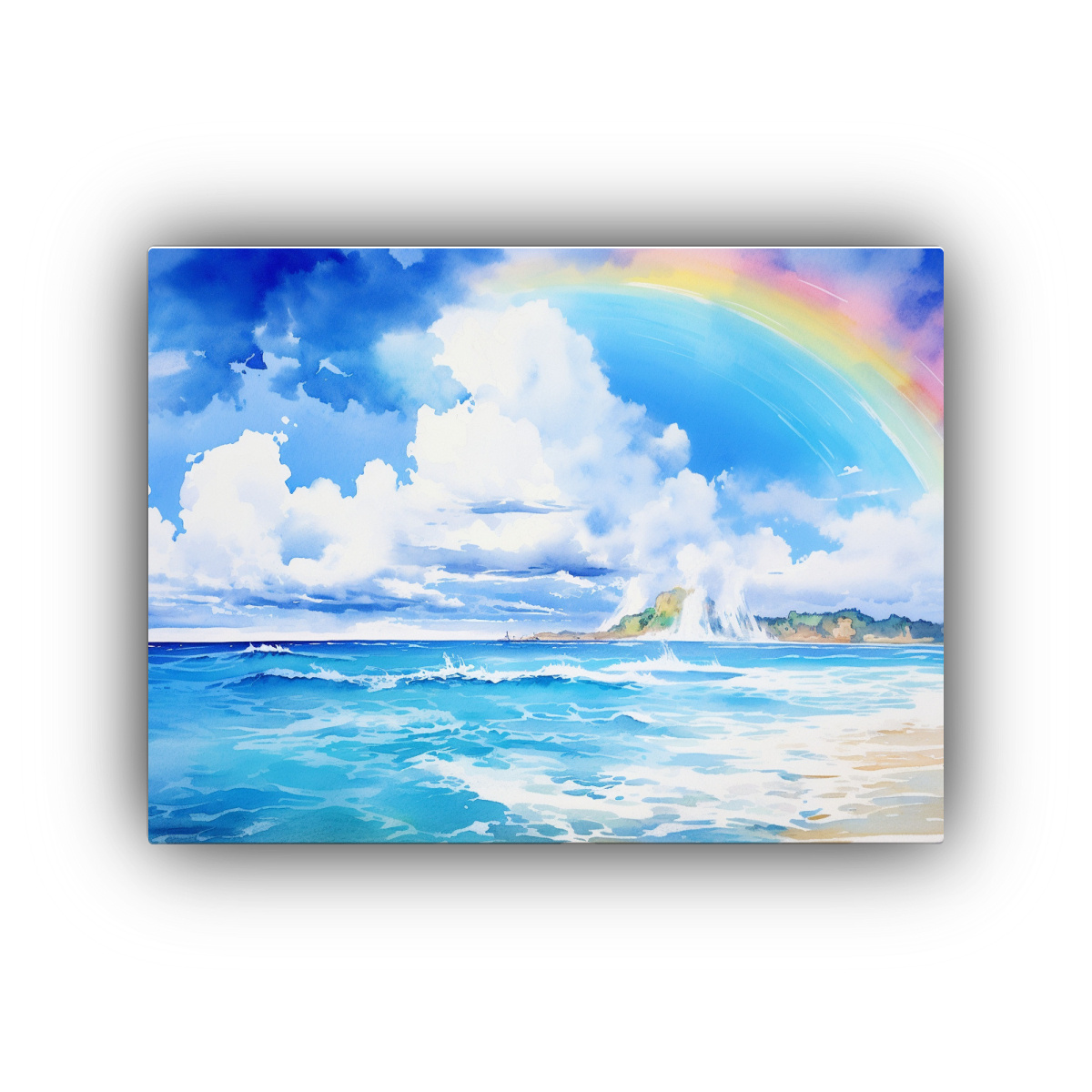 cuadro-mar-azul-con-olas-peque-as-y-arco-ris-sobre-el-mar