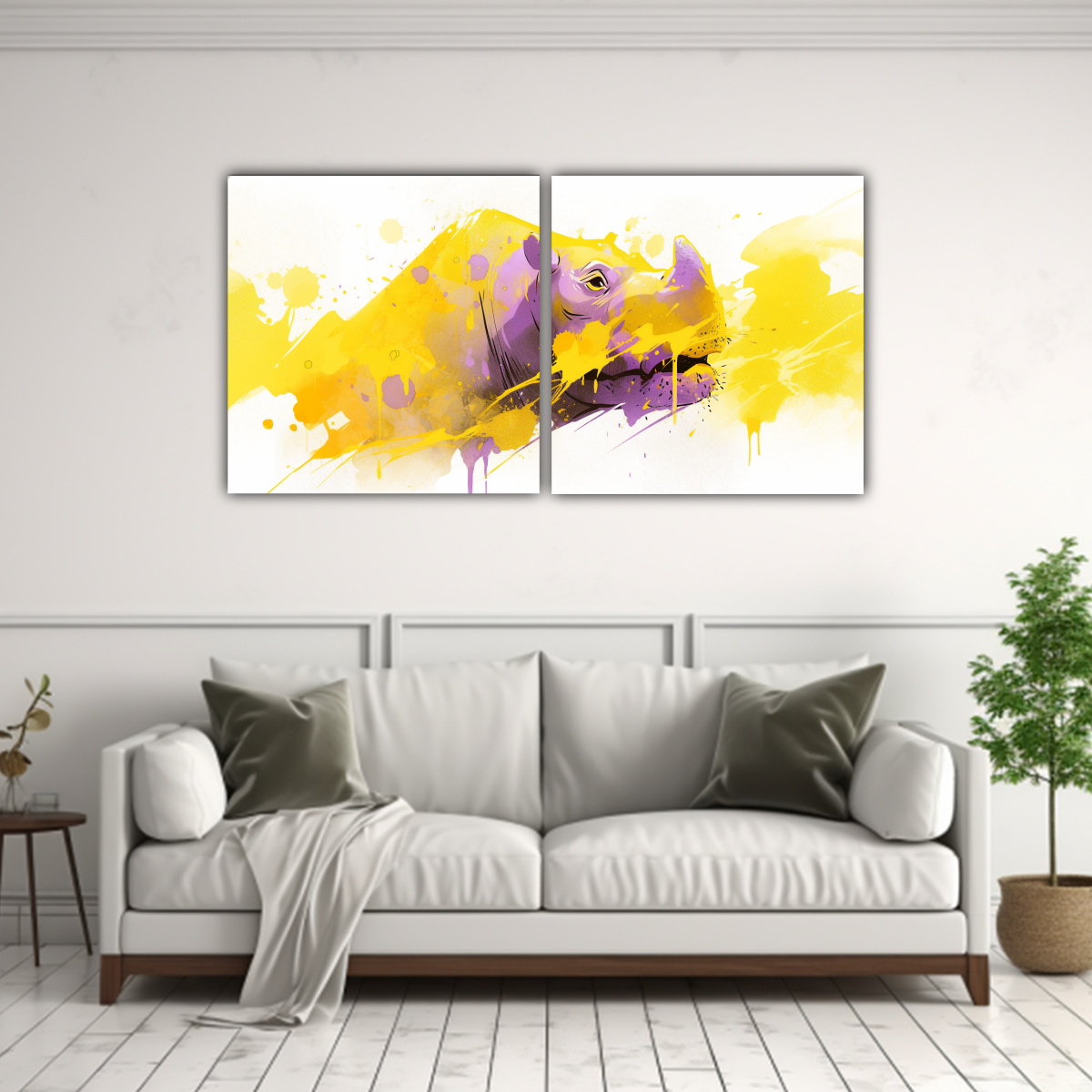 cuadro-minimalista-con-dos-telas-en-bastidor-hipop-tamo-en-amarillo-y-morado-1