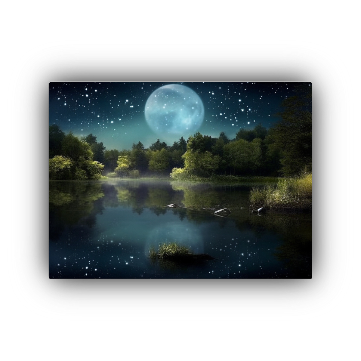 cuadro-minimalista-tela-acuarela-noche-verano-estrellas