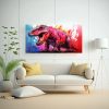 cuadro-moderno-contraste-iguanodon-en-colores-iridiscentes-y-cardenal-1