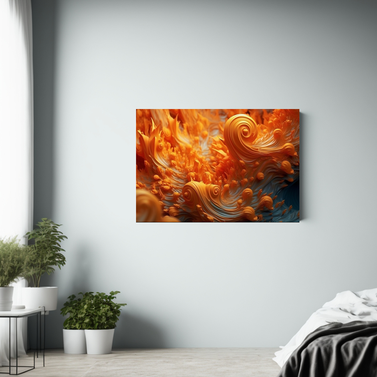 cuadro-moderno-en-bastidor-naranja-en-fractal-estilo-impresionante-1