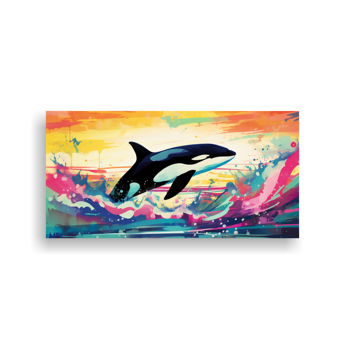 cuadro-orca-en-colores-tintados-y-soleados-neo-pop-arte