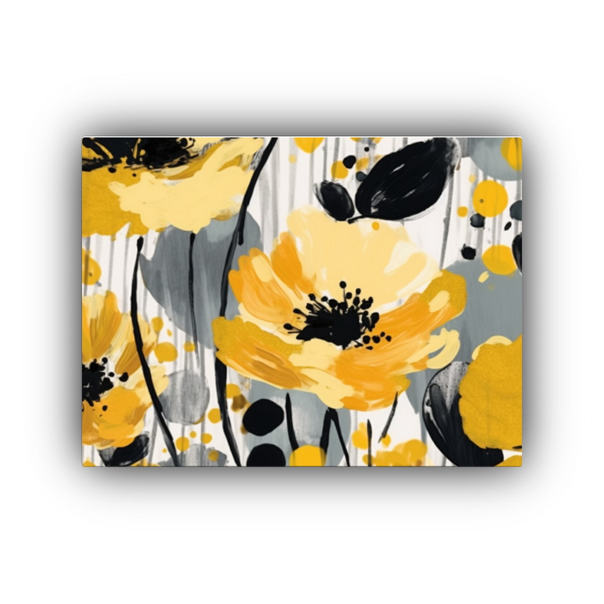 cuadro-tela-din-mico-con-pinceladas-caprichosas-y-margaritas-negras-bohemias-
