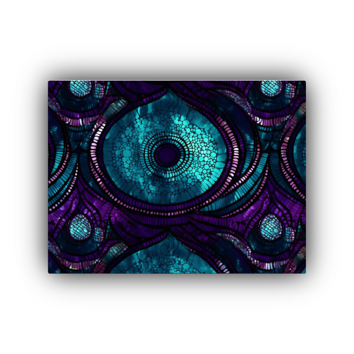 cuadro-tela-estampado-africano-intenso-en-morado-turquesa-y-azul-marino