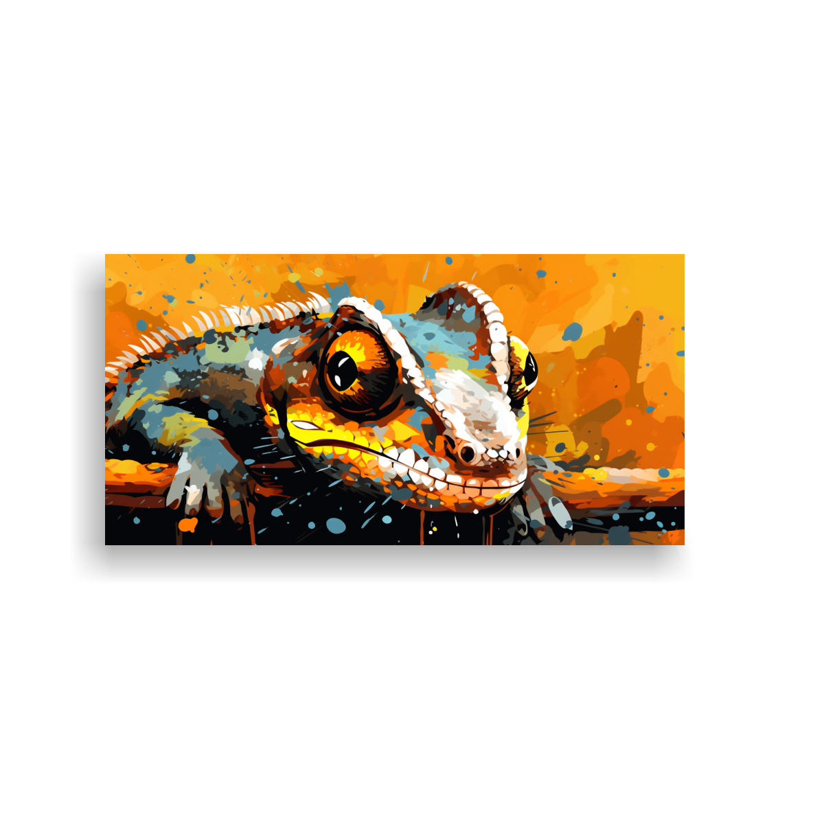 cuadro-tela-l-neas-chameleons-marr-n-y-naranja-neo-pop-art-decoraci-n-