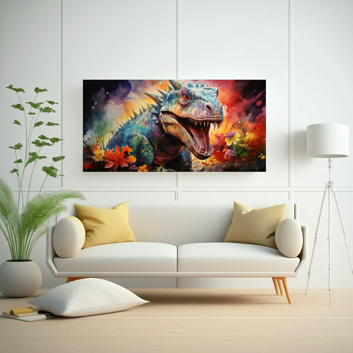 cuadro-vanguardia-motivo-stegosaurio-acuarelas-coloridas-estilo-pintura-1
