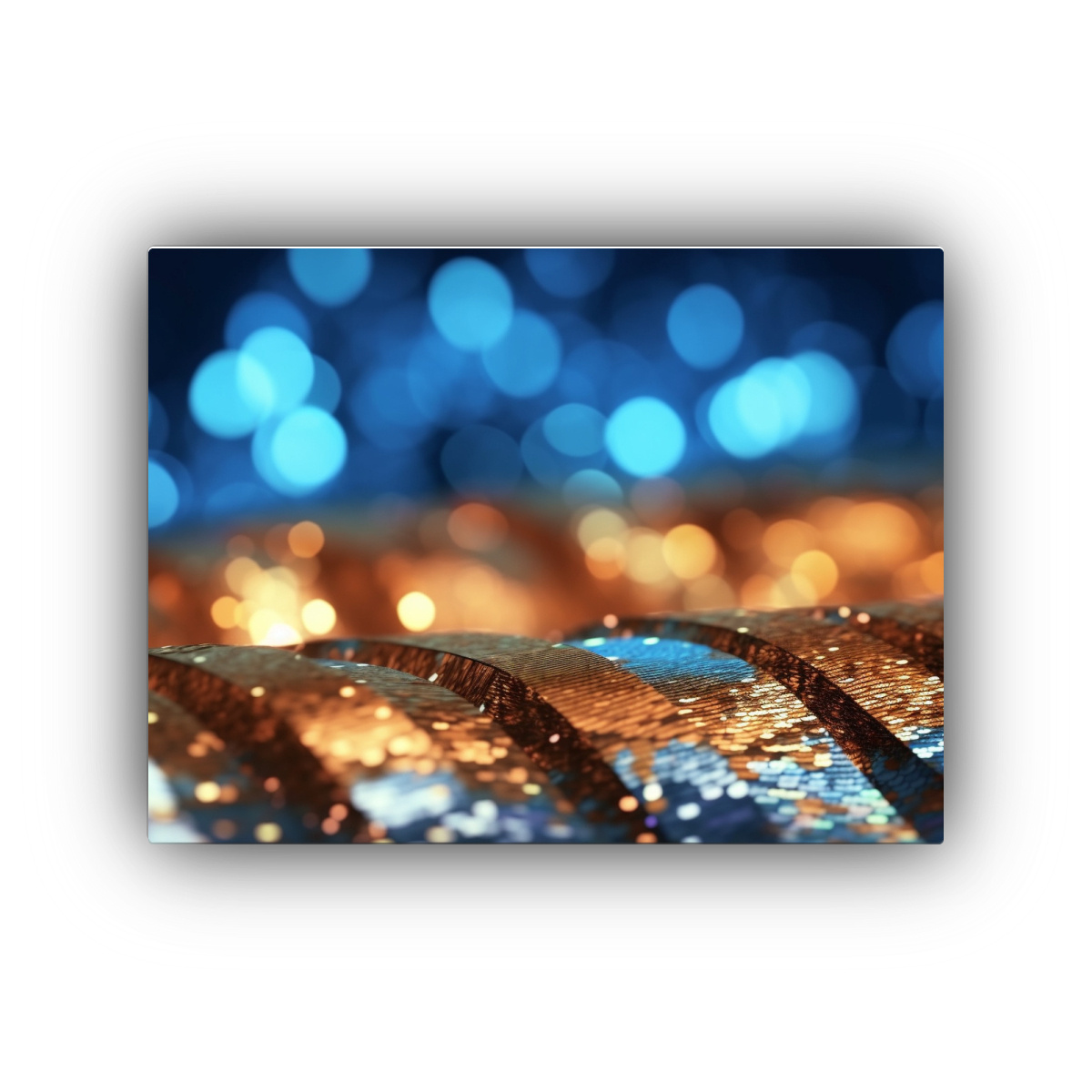 cuadro-vintage-abstracto-de-glitter-plateado-y-dorado-con-luces-azules-