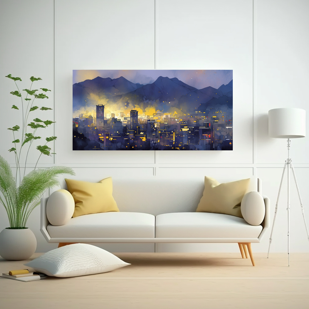 cuadro-vintage-santiago-chile-en-acuarelas-y-dorado-1-1