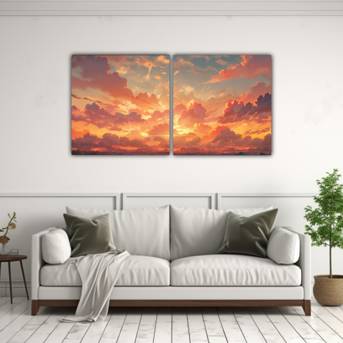 cuadros-abstractos-de-amaneceres-y-atardeceres-en-tonos-verdes-1