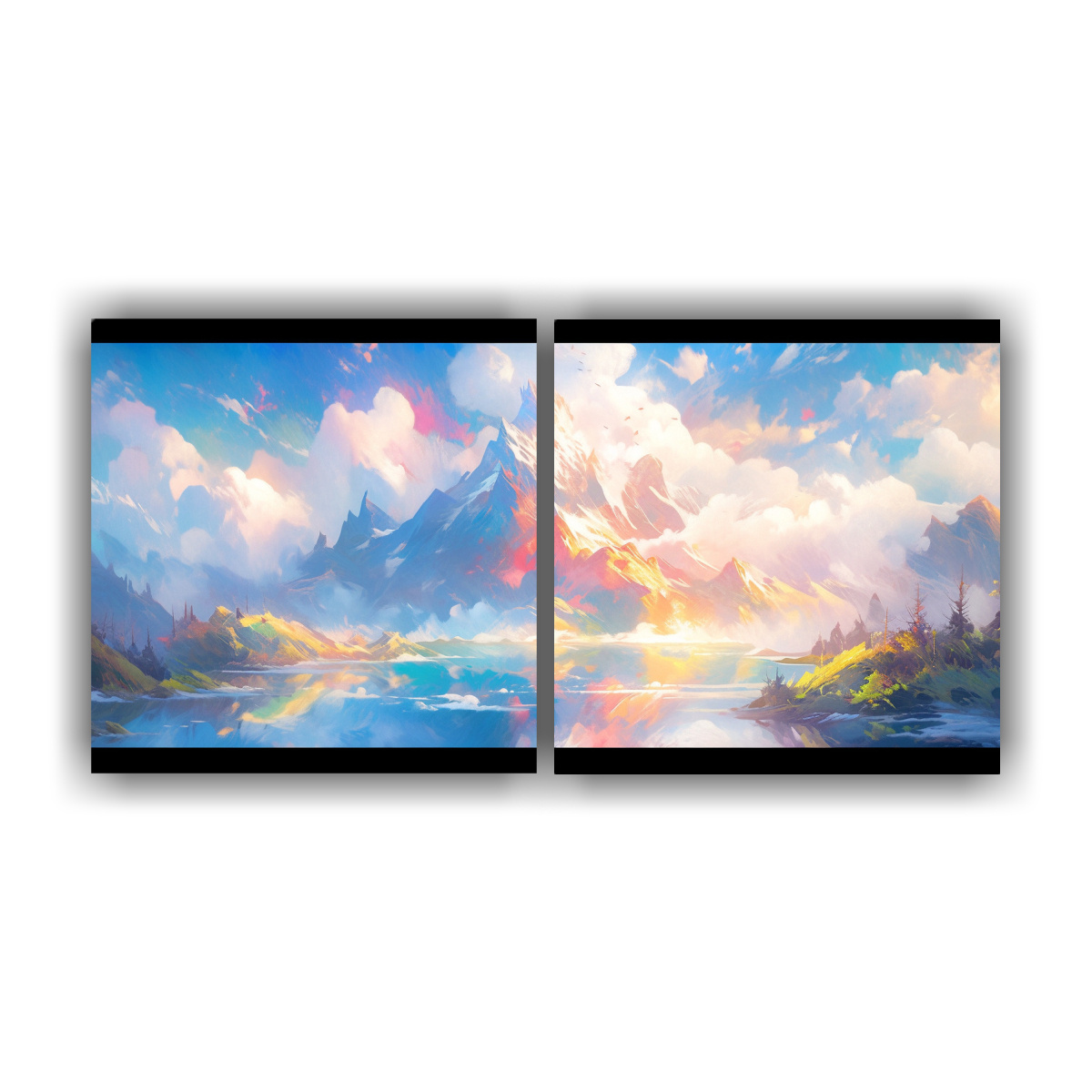 cuadros-abstractos-inspirados-en-monta-as-junto-al-lago