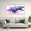 cuadros-acuarela-spinosaurus-en-colores-negro-y-azul-claro-neo-pop-arte-1