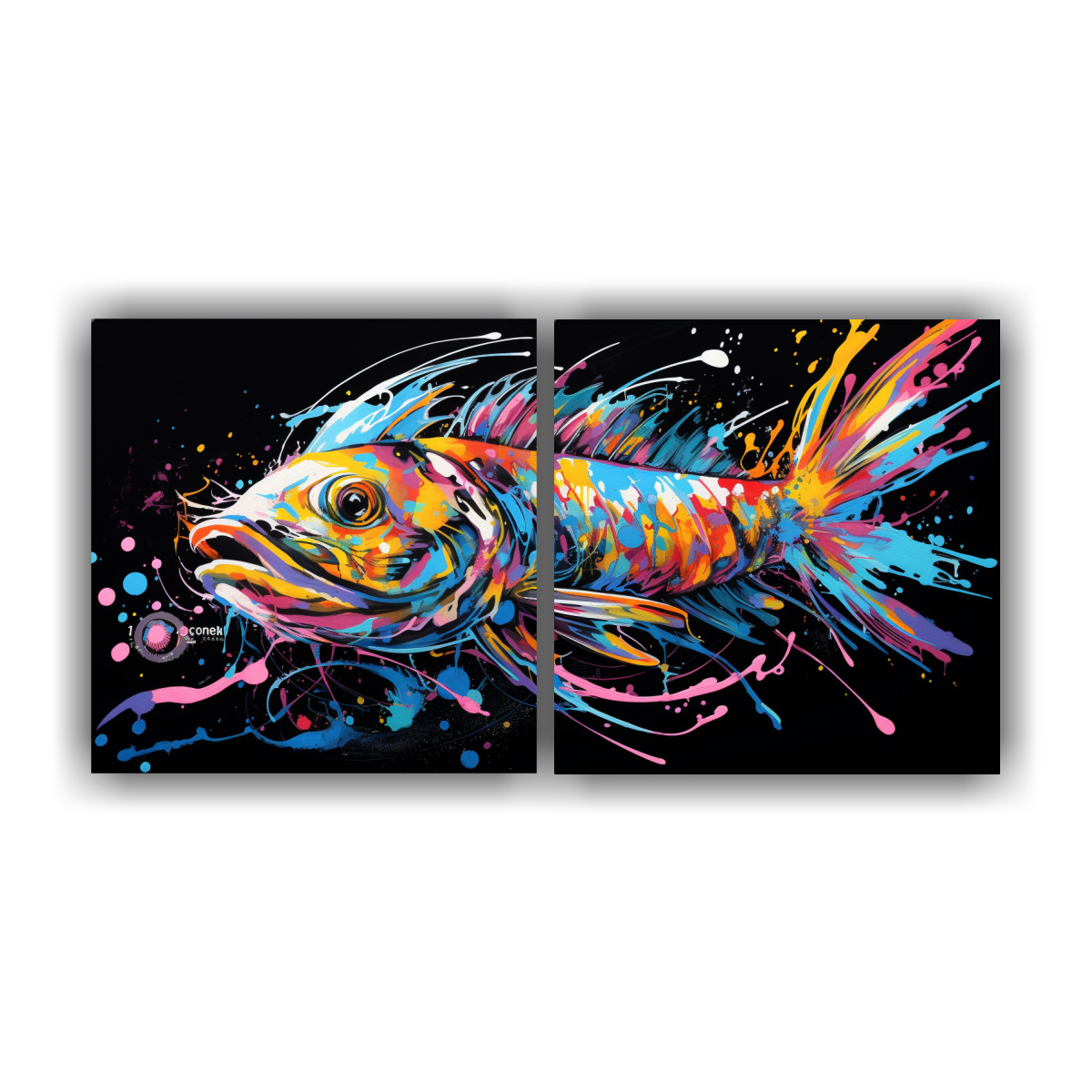 cuadros-ba-o-a-dragon-fish-en-colores-vibrantes-y-negro-pop-art