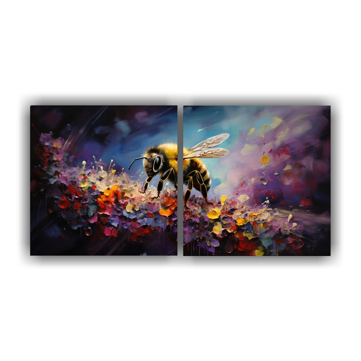 cuadros-de-decoraci-n-de-estilo-pintura-al-estilo-leo-inspirada-en-la-creatividad-de-la-abeja