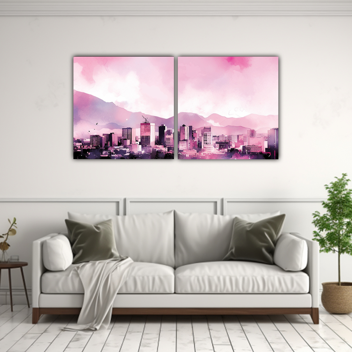 cuadros-de-dise-o-de-santiago-en-chile-en-acuarelas-y-color-rosa-1