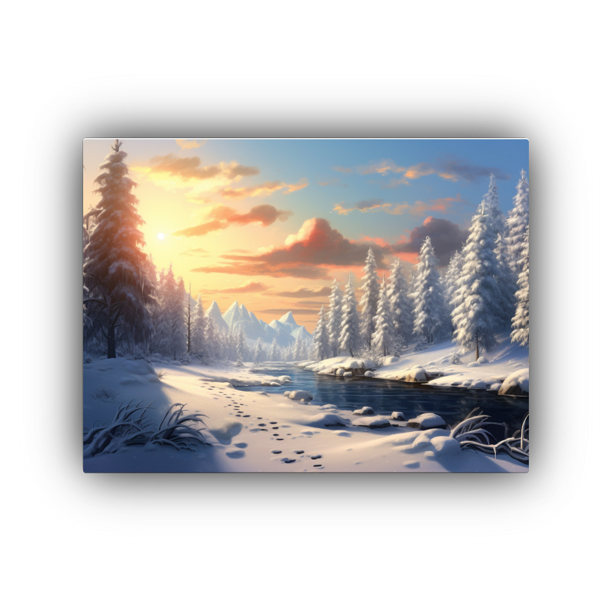 cuadros-de-paisajes-invernales-nevados-con-rboles-y-monta-as-resplandecientes