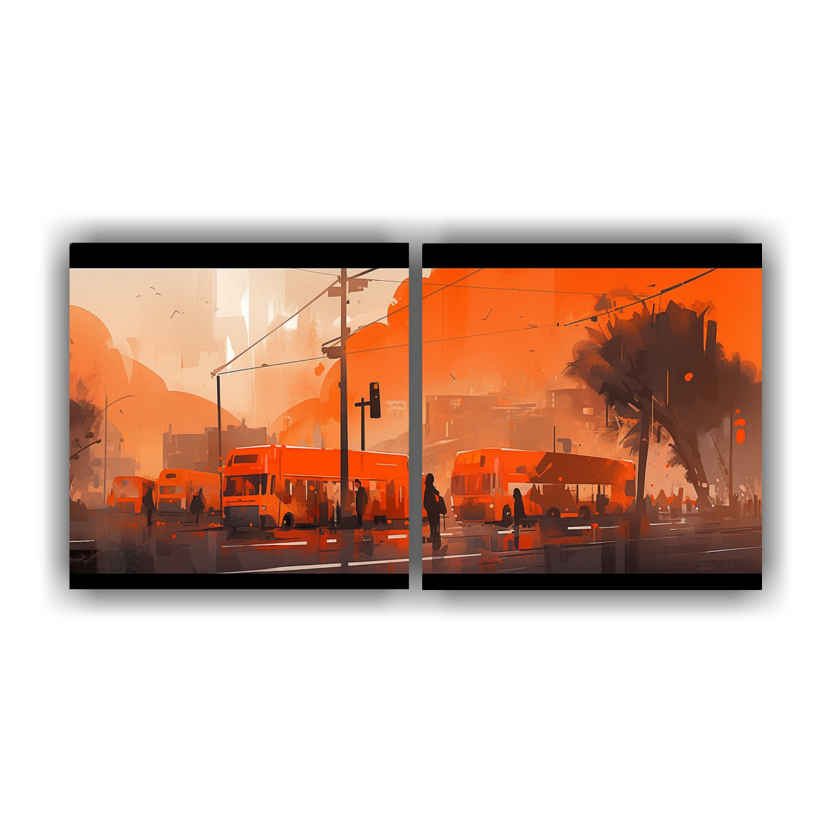 cuadros-decorativos-calma-en-santiago-chile-en-tonos-naranja-estilo-neonoir