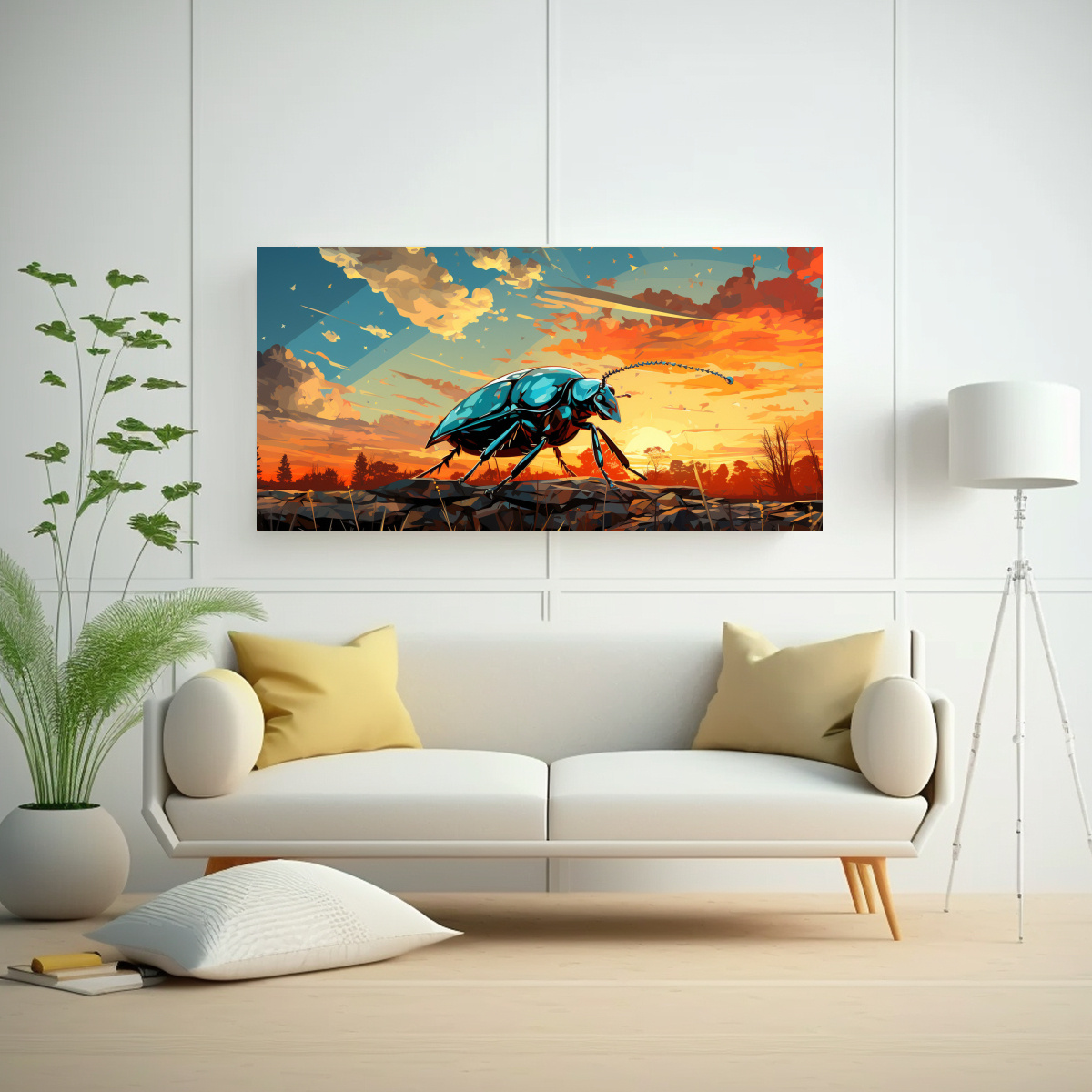cuadros-decorativos-elegancia-escarabajos-sol-azul-cielo-pop-art-neo-1-1