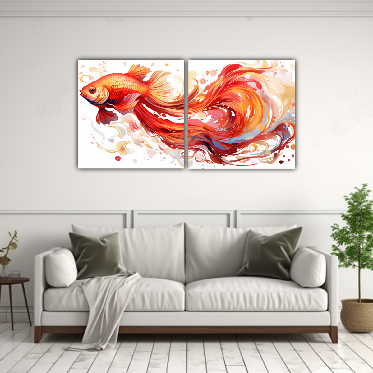 cuadros-decorativos-pez-de-pelea-en-rojo-y-dorado-arte-pop-neo-1-1