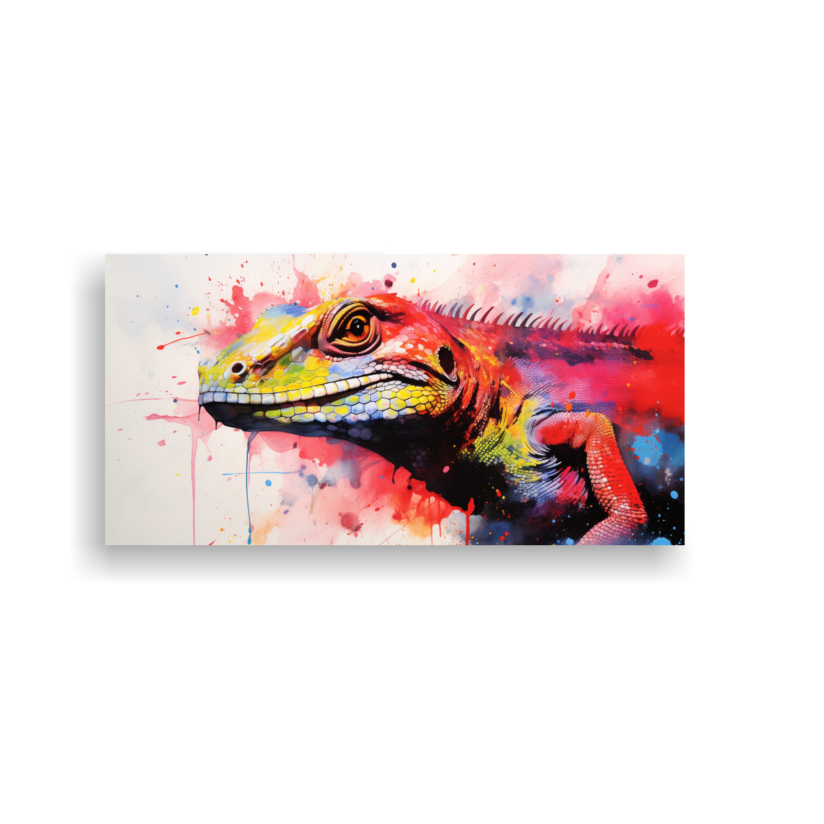 cuadros-decorativos-vanguardia-regalo-lagartos-en-tonos-vibrantes-y-rojos-