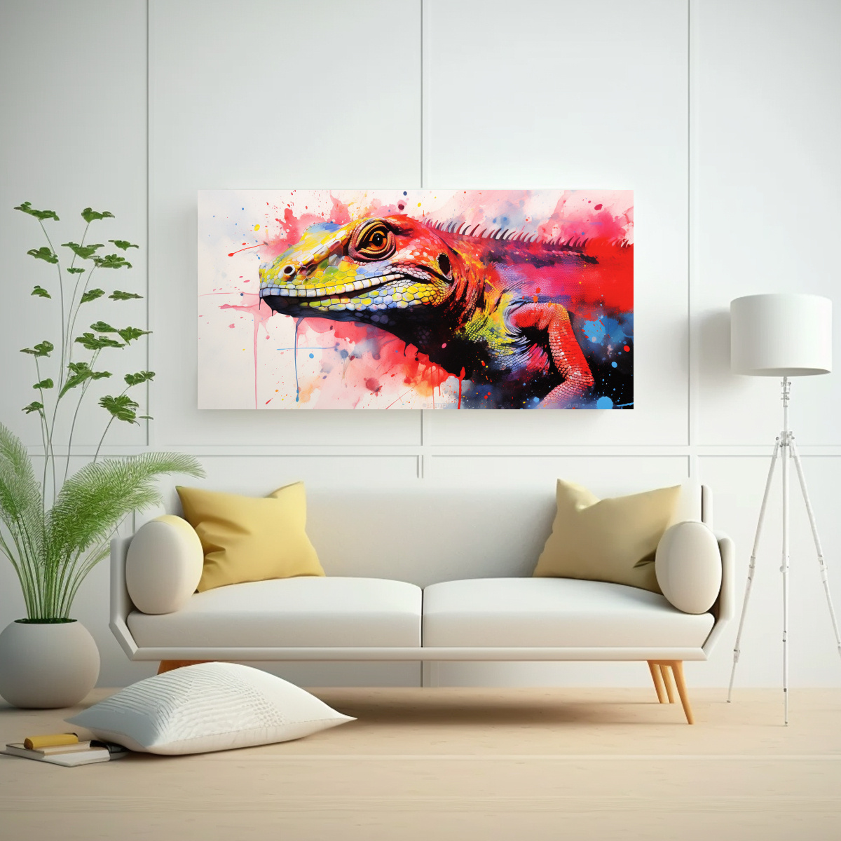 cuadros-decorativos-vanguardia-regalo-lagartos-en-tonos-vibrantes-y-rojos-1-1