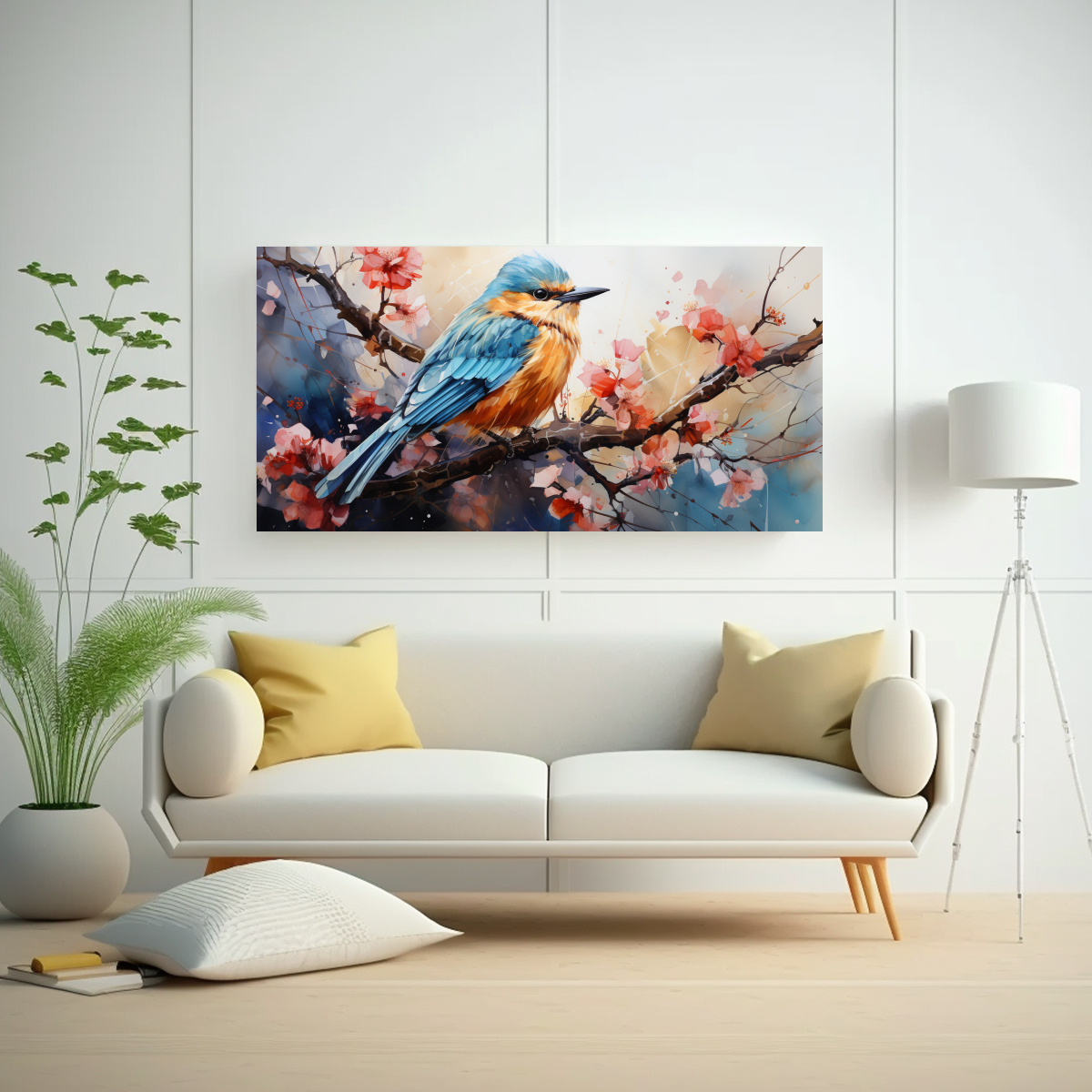 cuadros-modernos-de-canva-con-estilo-de-acuarelas-coloridas-de-un-p-jaro-cantor-1