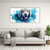 cuadros-modernos-de-retriever-en-turquesa-y-azul-en-estilo-neo-pop-arte-1