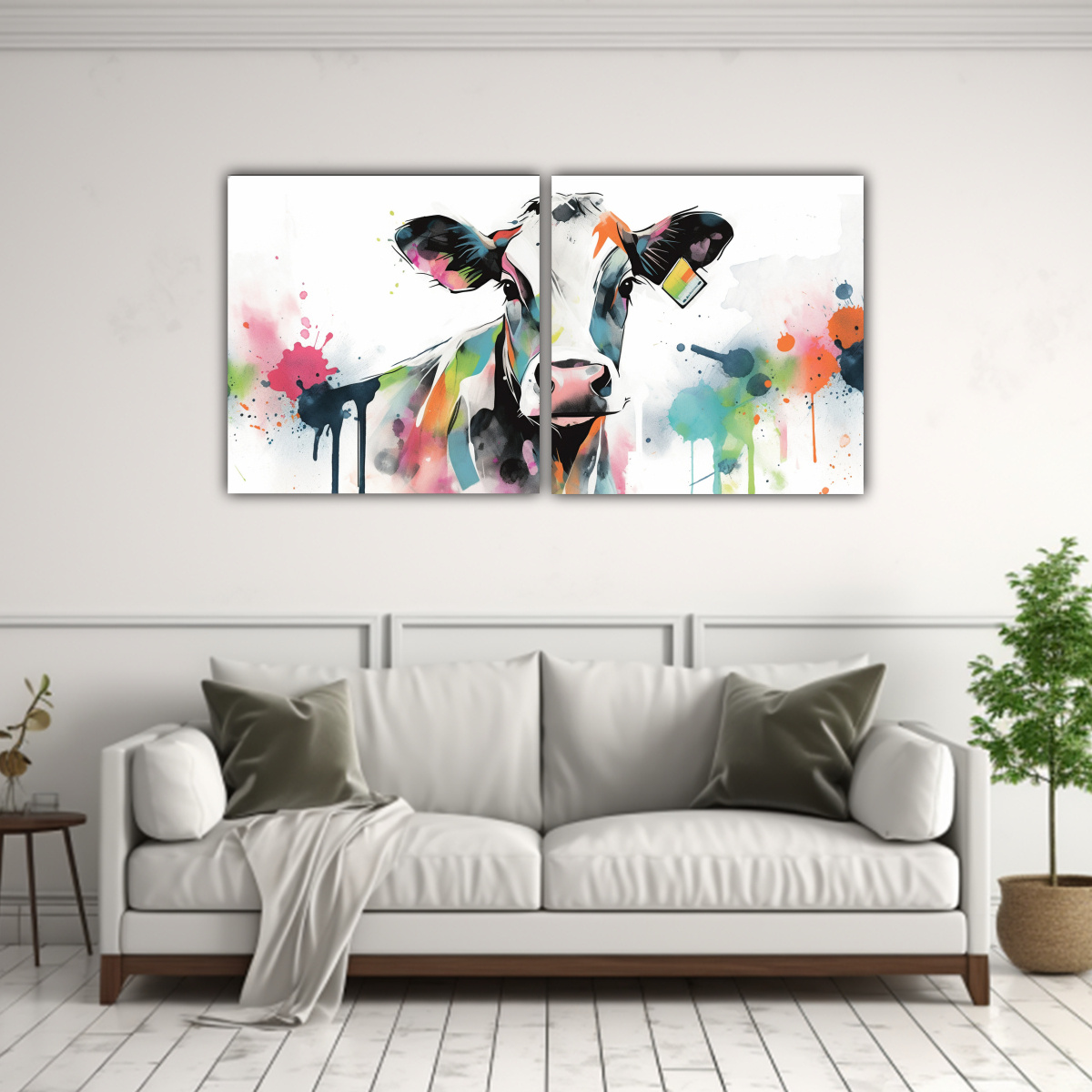 cuadros-modernos-originales-vaca-de-jersey-en-blanco-y-negro-arte-pop-neo-deco-1